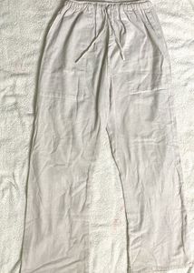 Linen Blend Wide Leg Pants