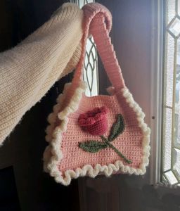 Crochet Handmade Tulip Handbag