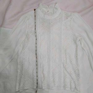 White Sawako inspired Lace Top