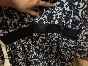 Black And White Frock Top