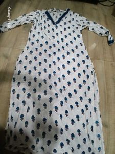 Blue Floral Print Kurti