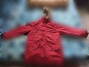 Red Casual Bomber Jacket