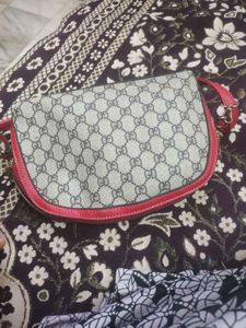 Red &amp; Beige Shoulder Bag