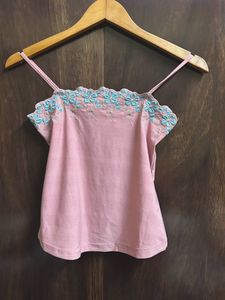 Pink Flowery Tank Top