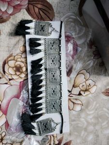 Tasseled Silver Choker Necklace
