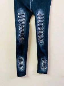 Dark Wash Denim Look Leggings