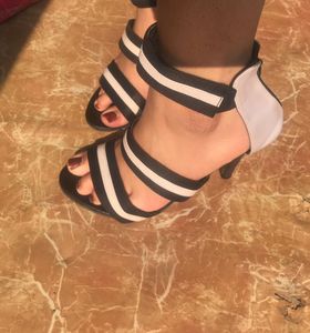 Striped Heels
