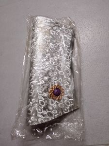 Silver Shine Clutch For Party
