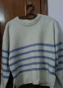 Striped Knit Pullover Sweater