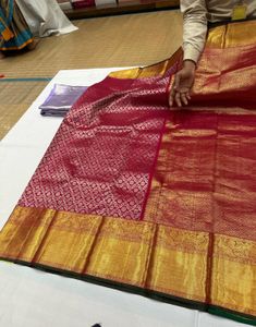 Pure 24k Gold Bridal Kanchipattu Saree(new Piece)