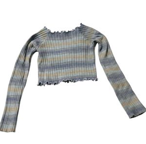 Striped Ribbed Knit Top