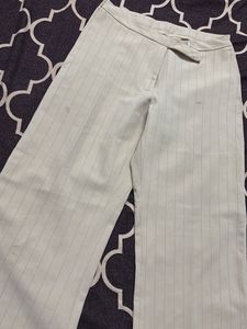 Office Wear Beige Flared Pants