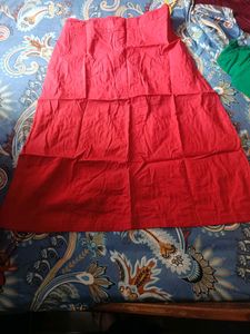Red &amp; Gold Embroidered Saree