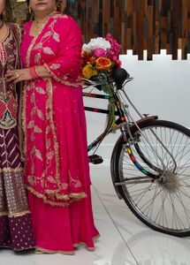Elegant Pink Skirt Plazzo Kameez