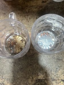 Vintage Crystal Mugs - Set of 2
