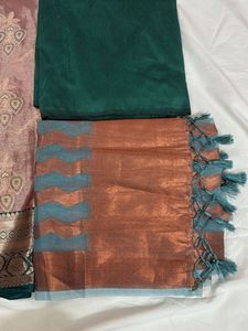 Teal Banarasi Zari Work Suit