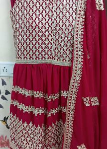 Elegant Hot Pink Sharara Set