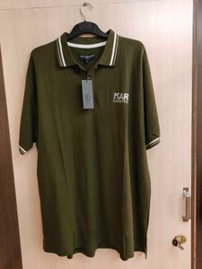 Karl Lagerfeld Olive Polo Shirt