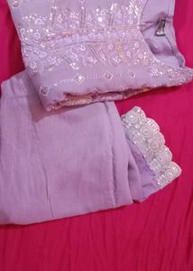 Embroidered Kurta pants set