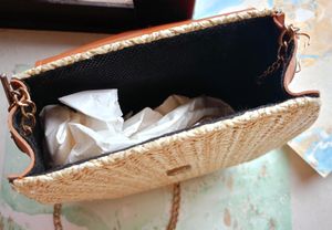 Jute &amp; Brown Boho Sling Bag