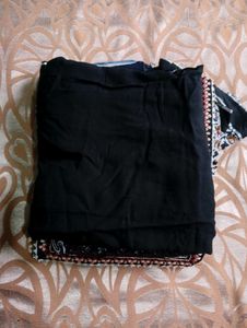 Elegant Black and White Embroidered Kurta