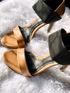 Nude &amp; Black Stiletto Heels