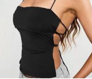 Black Ribbed Tank Top