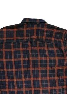 Brown &amp; Black Plaid Flannel Shirt