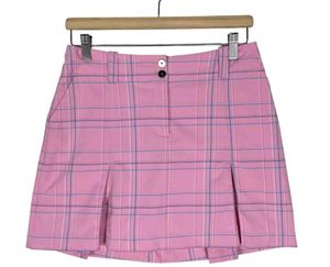 Nike Pink Plaid Mini Skirt