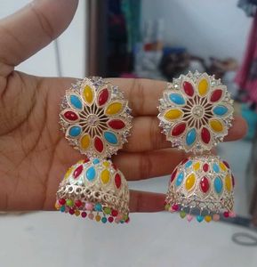 Colorful Jhumka / No Coins Please