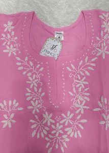 Pink Embroidered Kurta