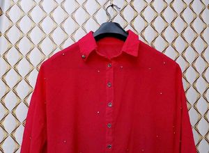New With Tag Korean Cute Moti Red Shirt