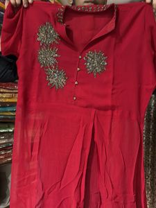 suit with fancy pallazo work