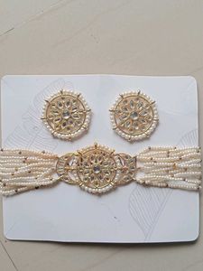 Pearl & Kundan Jewelry Set