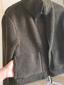 H&amp;M Teddy Jacket - Dark Olive