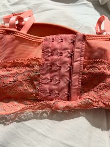Coral Padded Lace Bra