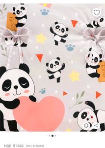 Panda Print Gadda Pillow Set