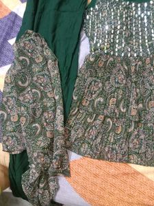 Party Wear Peplum Top And Bottom Set