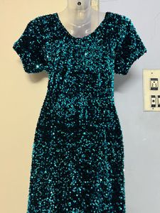 double shade Sparkling Sequin Bodycon Dress