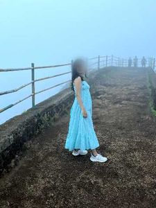 Blue Tiered Maxi Dress