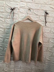 Beige Long Sleeve Top