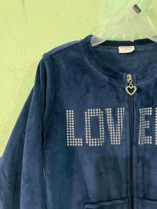 Lovely Blue Velvet Jacket