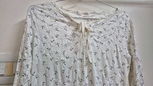 Patterned Long Sleeve Top