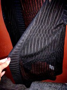 Women Net Black Jacket