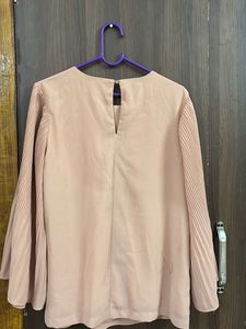 Elegant Pleated Sleeve Blouse