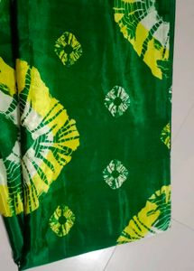 Green Tie-Dye Saree