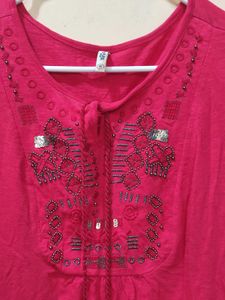 BARE Pale Reddish Pink Color Top In Size M
