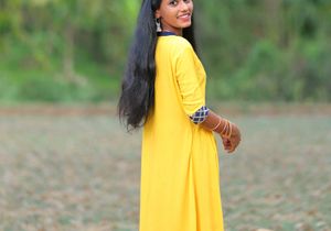 Yellow Embroidered Maxi Dress with Jacket