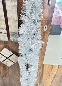 Silver Tinsel Garland