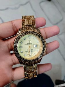 Ornate Gold Rolex Oyster Perpetual Date